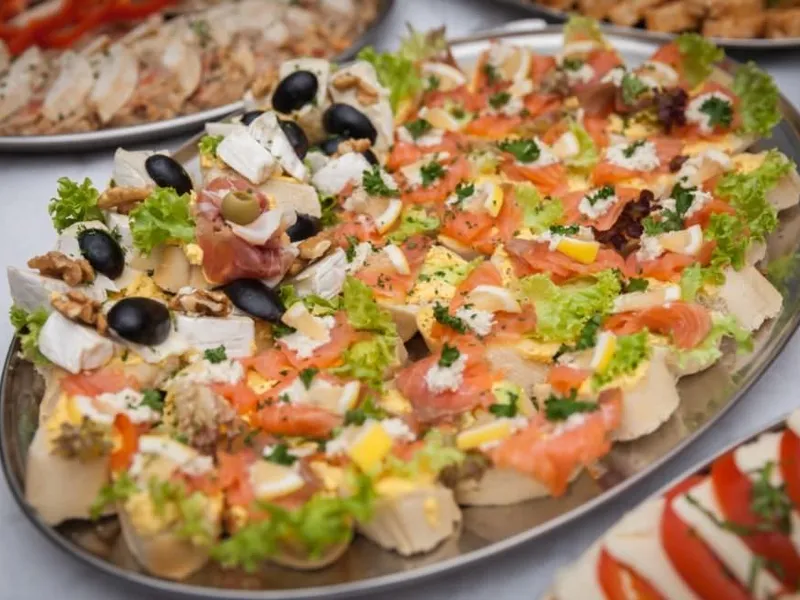 Fingerfood-Platte bei einem Team-Abend