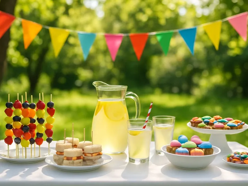 Fingerfood in kleinen Portionen für Kindergäste